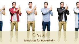  Presentation with shooting gun - PPT theme with isolated background holding symbolic gun background and a soft green colored foreground