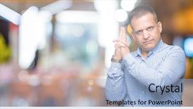  Presentation with shooting gun - Beautiful presentation theme featuring isolated background holding symbolic gun backdrop and a light blue colored foreground