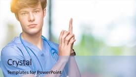  Presentation with shooting gun - Slide set with isolated background holding symbolic gun background and a light blue colored foreground