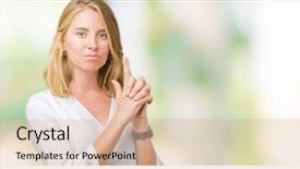  Presentation with shooting gun - PPT layouts consisting of isolated background holding symbolic gun background and a lemonade colored foreground