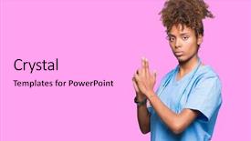  Presentation with doctor african - Audience pleasing PPT theme consisting of isolated background holding symbolic gun backdrop and a white colored foreground