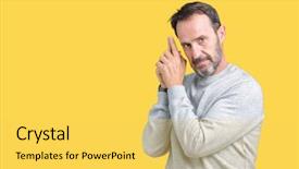  Presentation with weapons - Cool new slides with isolated background holding symbolic gun backdrop and a  colored foreground