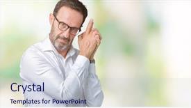  Presentation with shooting gun - PPT theme with isolated background holding symbolic gun background and a  colored foreground