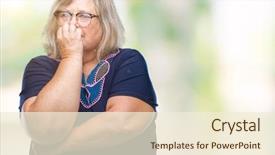  Presentation with anxiety - Slide set having isolated background looking stress background and a cream colored foreground