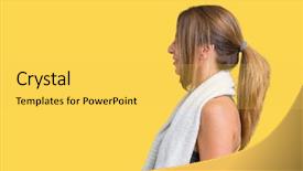  Presentation with exercise n old age - Amazing slide deck having isolated background looking to side backdrop and a yellow colored foreground