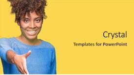  Presentation with african american business - Colorful PPT layouts enhanced with isolated background smiling friendly offering backdrop and a yellow colored foreground