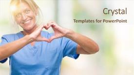  Presentation with heart love - Beautiful slides featuring isolated background smiling in love backdrop and a  colored foreground