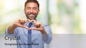  Presentation with heart love - PPT layouts with isolated background smiling in love background and a light blue colored foreground