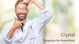  Presentation with special education young adult man - Slides enhanced with isolated background smiling making frame background and a lemonade colored foreground