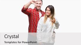  Presentation with love frame - PPT theme with isolated background smiling making frame background and a white colored foreground