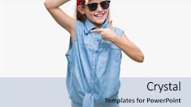  Presentation with creativity - Beautiful presentation featuring isolated background smiling making frame backdrop and a light blue colored foreground