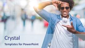  Presentation with music central america - Colorful PPT layouts enhanced with isolated background smiling making frame backdrop and a sky blue colored foreground