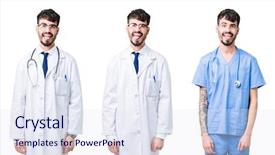  Presentation with collage medical - Theme having isolated background sticking tongue background and a sky blue colored foreground