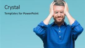  Presentation with stressed - Audience pleasing theme consisting of isolated background suffering from head backdrop and a light blue colored foreground