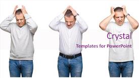  Presentation with arabic music arab man playing - Presentation theme consisting of isolated background suffering from headache background and a  colored foreground