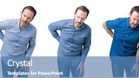  Presentation with back pain - Cool new PPT layouts with isolated background suffering of backache backdrop and a teal colored foreground