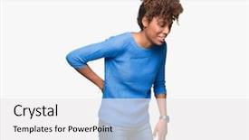  Presentation with back pain - Colorful presentation enhanced with isolated background suffering of backache backdrop and a  colored foreground