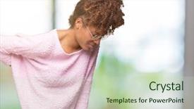  Presentation with back pain - PPT layouts enhanced with isolated background suffering of backache background and a  colored foreground
