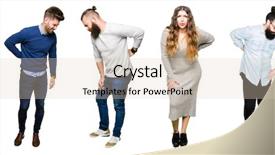  Presentation with cartoon black white people - Slide set featuring isolated background suffering of backache background and a lemonade colored foreground