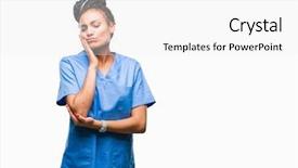  Presentation with african american - PPT theme with isolated background thinking looking tired background and a  colored foreground