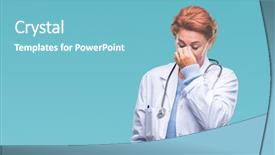  Presentation with frustration - Audience pleasing PPT layouts consisting of feeling fatigue and headache stress backdrop and a light blue colored foreground