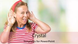  Presentation with hearing - Beautiful theme featuring isolated background trying to hear backdrop and a  colored foreground