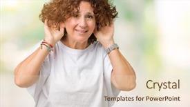  Presentation with middle ages portrait - Slide deck featuring isolated background trying to hear background and a lemonade colored foreground