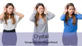  Presentation with deaf - Slides featuring isolated background trying to hear background and a  colored foreground