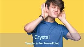  Presentation with blue - Colorful slide deck enhanced with isolated background trying to hear backdrop and a  colored foreground