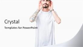  Presentation with hearing - PPT theme with isolated background trying to hear background and a white colored foreground
