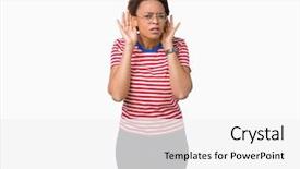  Presentation with deaf - Presentation theme consisting of isolated background trying to hear background and a white colored foreground