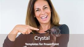  Presentation with cute - Beautiful PPT layouts featuring isolated background very happy pointing backdrop and a tawny brown colored foreground