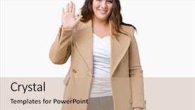  Presentation with saying - Audience pleasing PPT theme consisting of isolated background waiving saying backdrop and a coral colored foreground