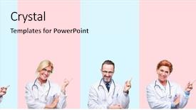  Presentation with collage medical - Beautiful theme featuring isolated background with a big backdrop and a  colored foreground