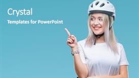  Presentation with camera security - Colorful PPT theme enhanced with isolated background with a big backdrop and a light blue colored foreground