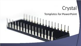 Presentation with microcontroller chip - Slides with isolated bios chip background and a white colored foreground