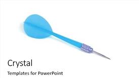  Presentation with dark blue coloured - Cool new slide deck with isolated blue dart on white backdrop and a  colored foreground