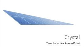  Presentation with solar - Colorful slide set enhanced with isolated blue solar panel against white backdrop and a white colored foreground