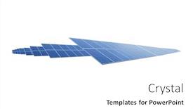  Presentation with solar - Cool new slide deck with isolated blue solar panel against white backdrop and a white colored foreground