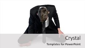  Presentation with failure - Amazing theme having isolated business man failure sit backdrop and a light gray colored foreground