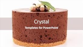  Presentation with cake - PPT layouts enhanced with isolated chocolate cake background and a tawny brown colored foreground