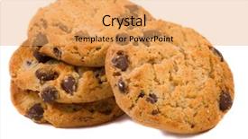  Presentation with chocolate chip - Slides featuring isolated chocolate chip cookies background and a yellow colored foreground