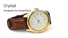  Presentation with clock - Slide deck consisting of isolated clock on a white background background and a white colored foreground