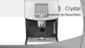  Presentation with coffee beans on a white - Amazing slide deck having isolated coffee maker backdrop and a light gray colored foreground