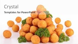  Presentation with potato - Presentation design having isolated-dauphine-potato background and a sky blue colored foreground