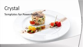  Presentation with mayonnaise - Beautiful PPT theme featuring isolated diced potatoes carrots brine backdrop and a white colored foreground