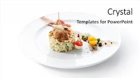  Presentation with mayonnaise - Amazing PPT layouts having isolated diced potatoes carrots brine backdrop and a white colored foreground