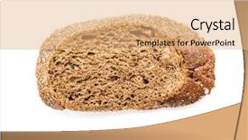  Presentation with dry - PPT layouts having isolated dry rye bread background and a coral colored foreground