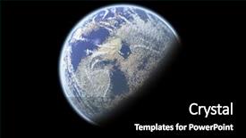  Presentation with black light - PPT theme with isolated earth on a black background and a black colored foreground