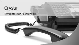  Presentation with scroll paper isolated on white - Colorful PPT theme enhanced with isolated fax on a white backdrop and a  colored foreground